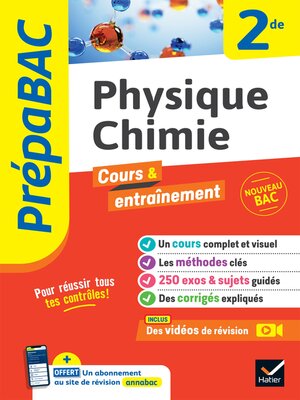 cover image of Prépabac Physique-chimie 2de